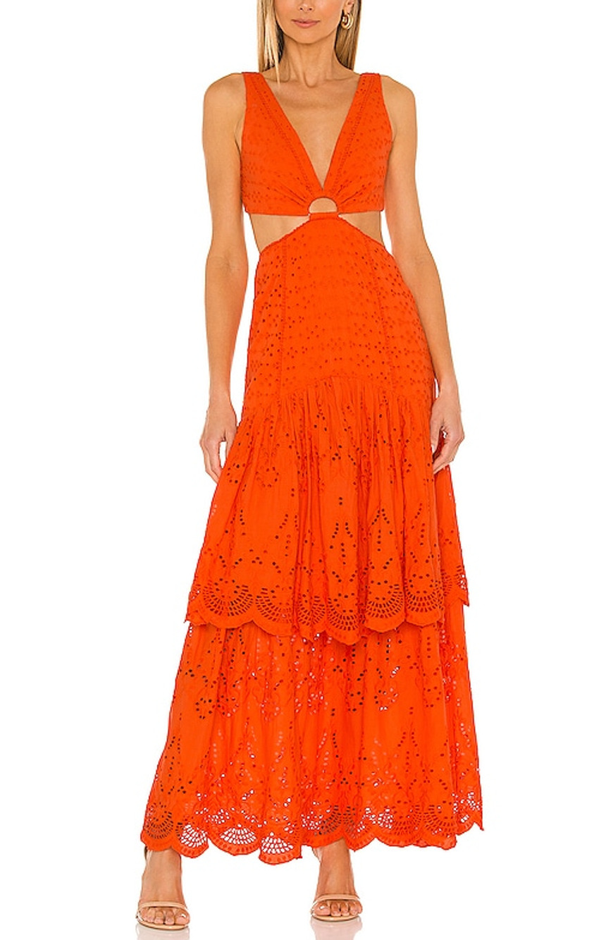 Significant Other Elegant Scarlet Juliette Maxi Dress Size 8